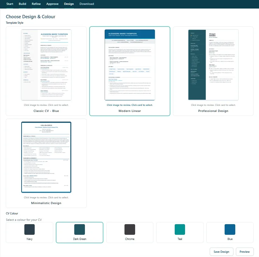 Approve stage showing Technical Skills section with 78% Needs Review badge and Add Cover Letter prompt
