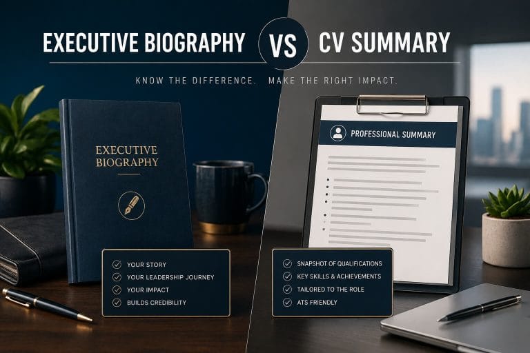 Executive biography vs CV summary