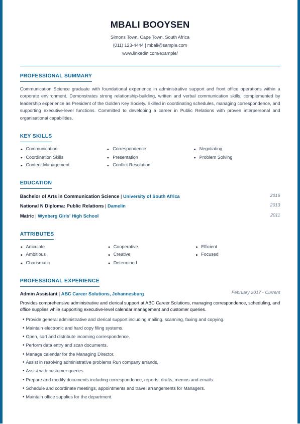 Smart CV Builder 4 Minimalistic CV template