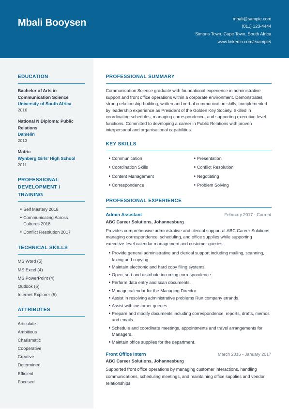 Smart CV Builder 6 Modular CV template